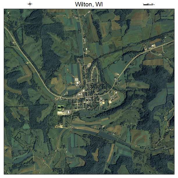 Wilton, WI air photo map