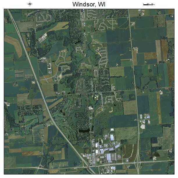Windsor, WI air photo map