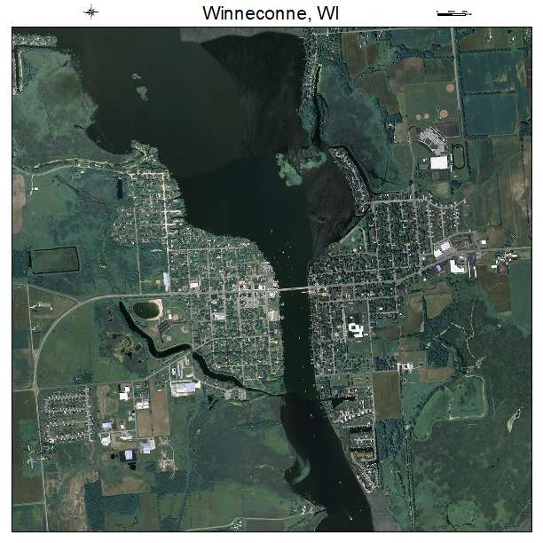 Winneconne, WI air photo map