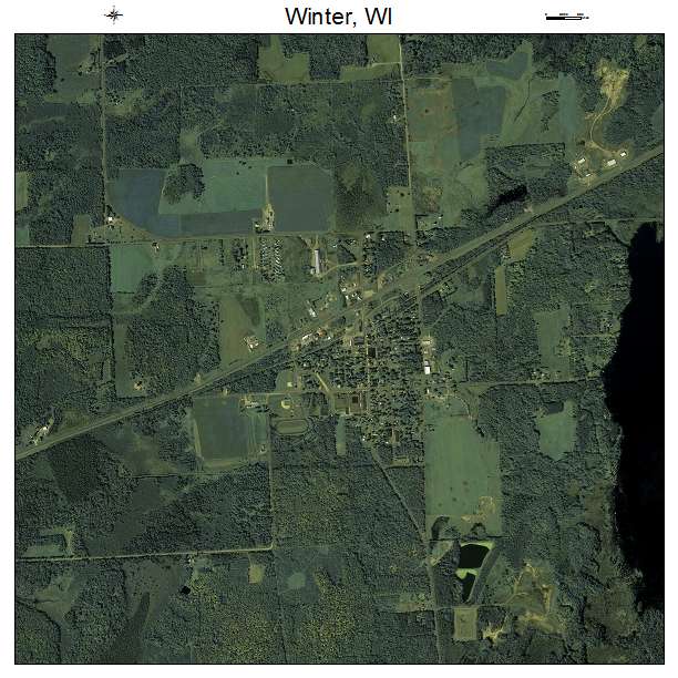 Winter, WI air photo map