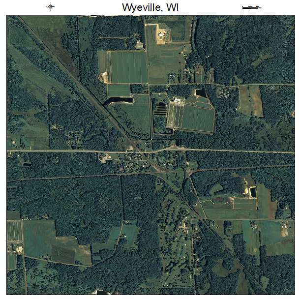 Wyeville, WI air photo map