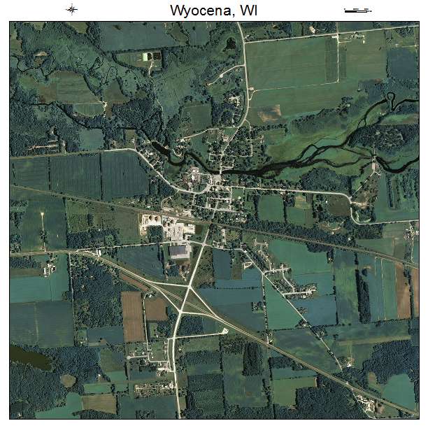 Wyocena, WI air photo map