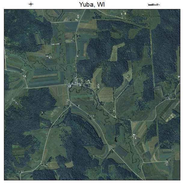 Yuba, WI air photo map