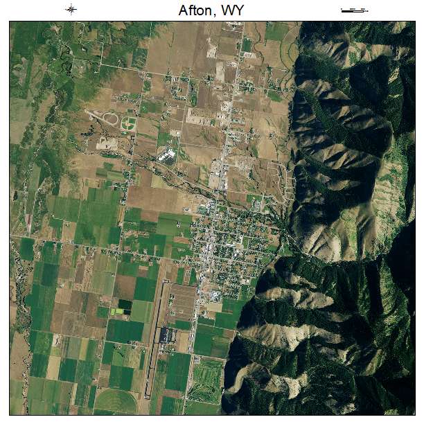 Afton, WY air photo map