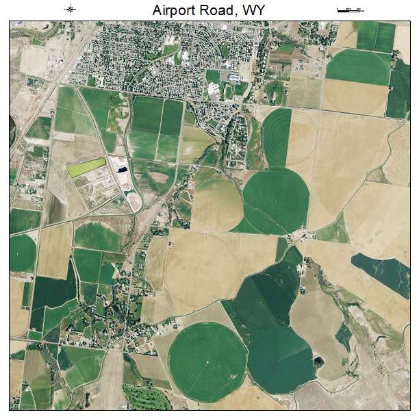 Airport Road, WY air photo map