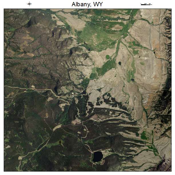 Albany, WY air photo map