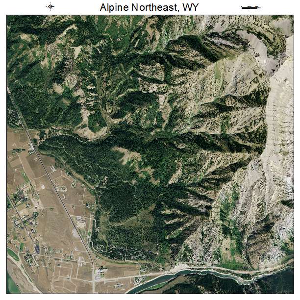Alpine Northeast, WY air photo map