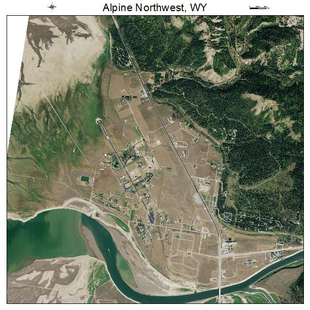 Alpine Northwest, WY air photo map