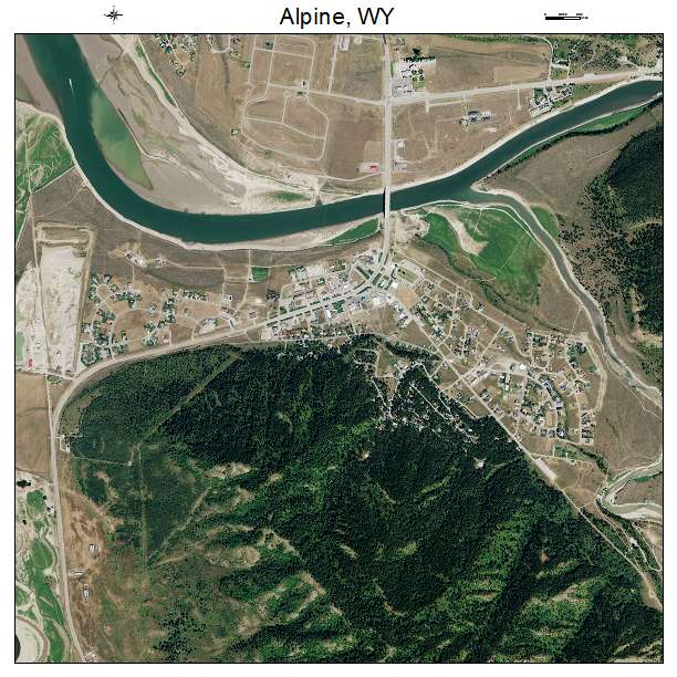 Alpine, WY air photo map