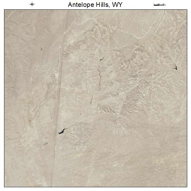 Antelope Hills, WY air photo map