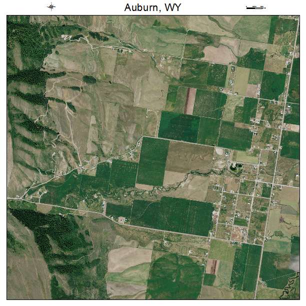 Auburn, WY air photo map