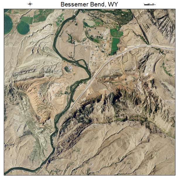 Bessemer Bend, WY air photo map