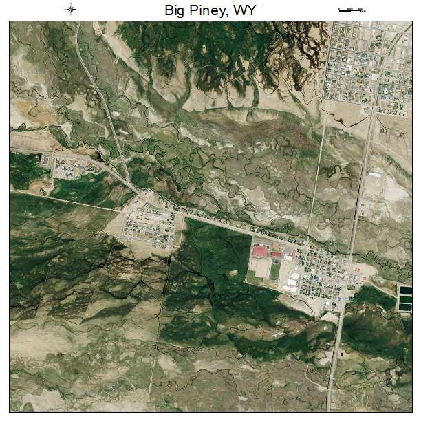 Big Piney, WY air photo map