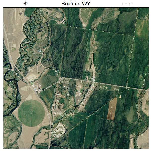 Boulder, WY air photo map