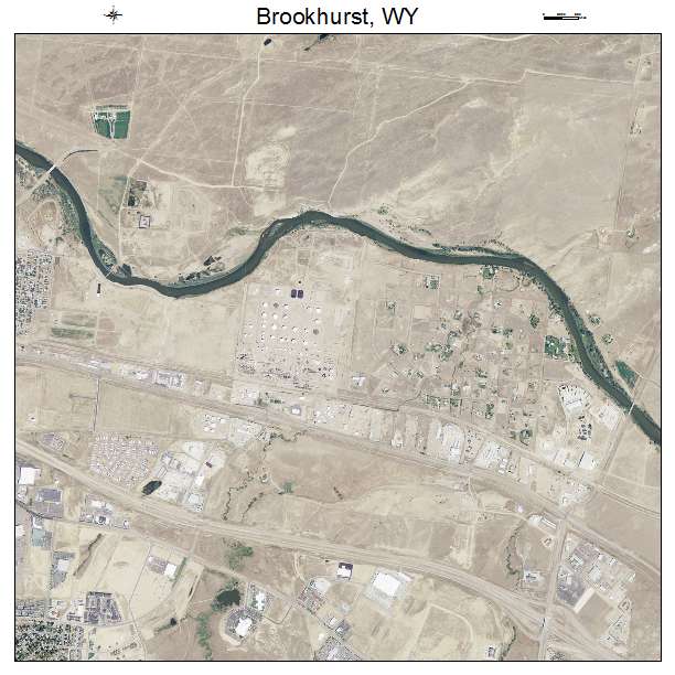 Brookhurst, WY air photo map
