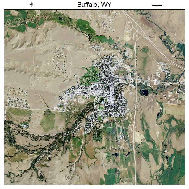 Buffalo, WY air photo map