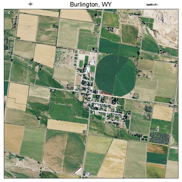 Burlington, WY air photo map