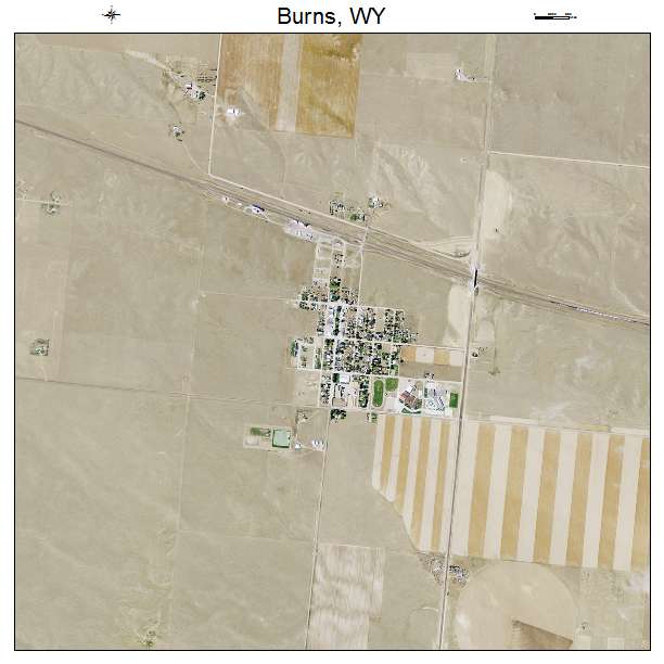 Burns, WY air photo map