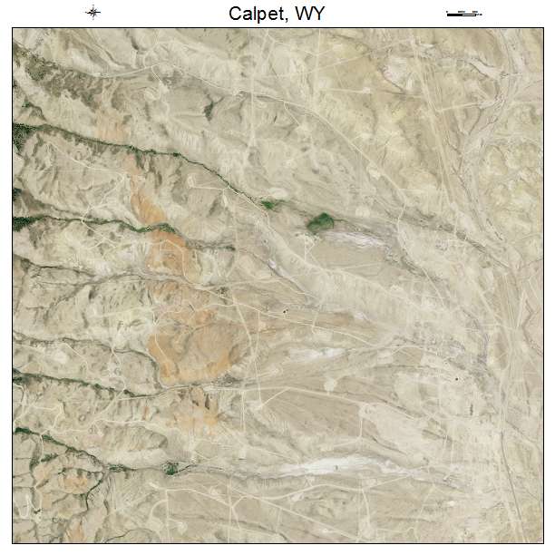 Calpet, WY air photo map