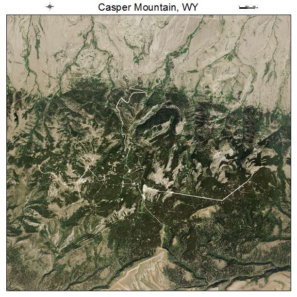 Casper Mountain, WY air photo map