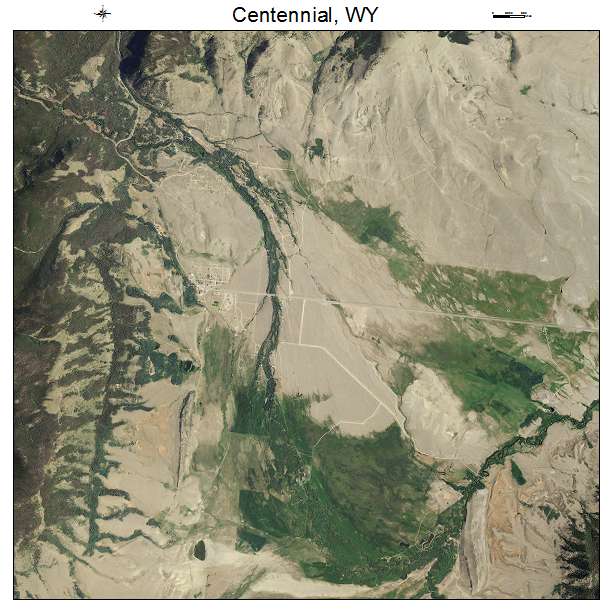 Centennial, WY air photo map