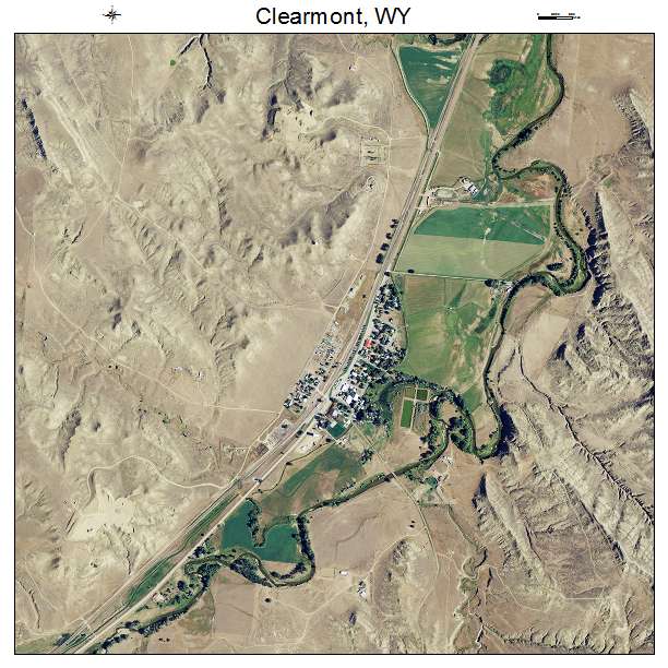Clearmont, WY air photo map
