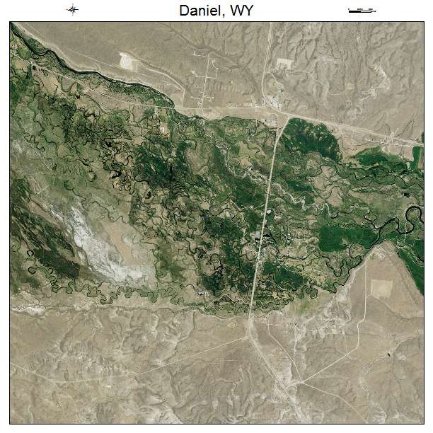 Daniel, WY air photo map