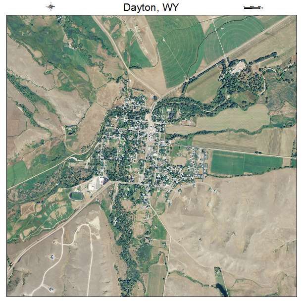 Dayton, WY air photo map