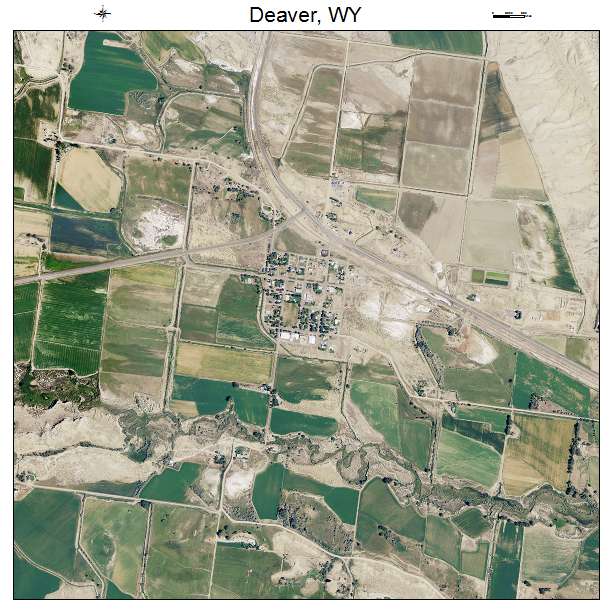 Deaver, WY air photo map