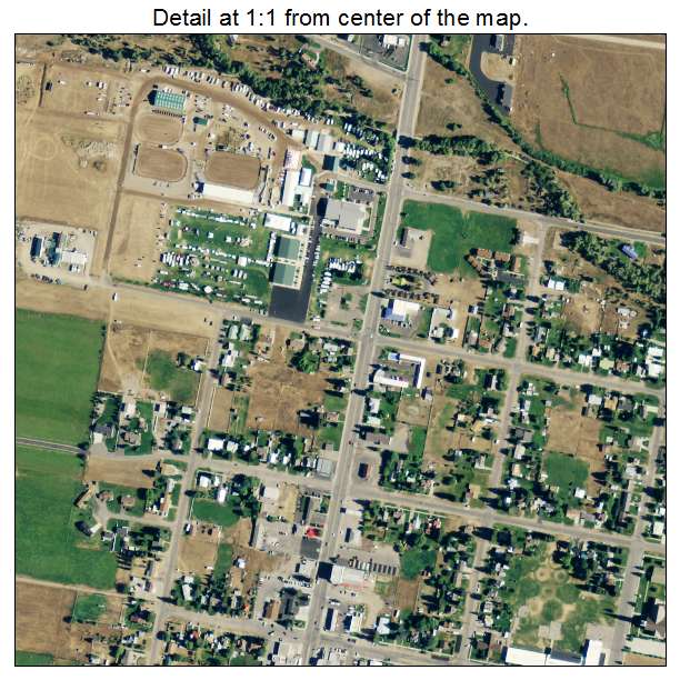 Afton, Wyoming aerial imagery detail