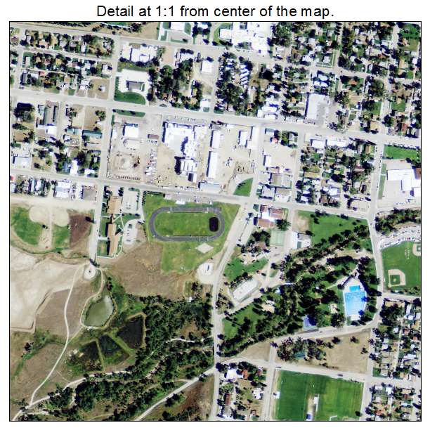 Buffalo, Wyoming aerial imagery detail