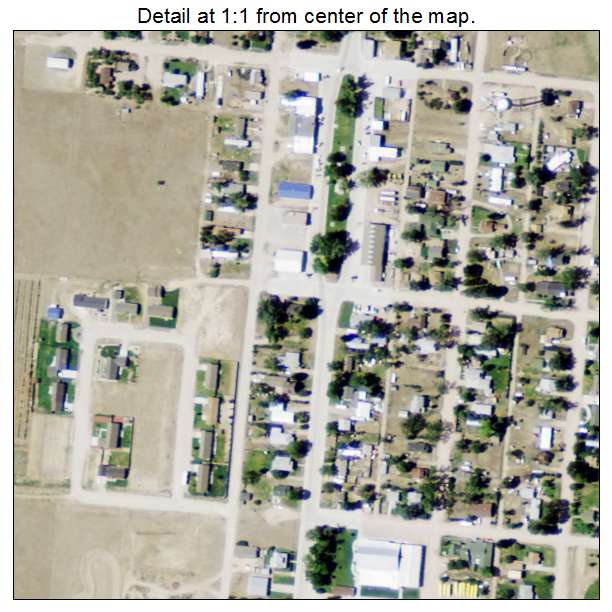 Burns, Wyoming aerial imagery detail
