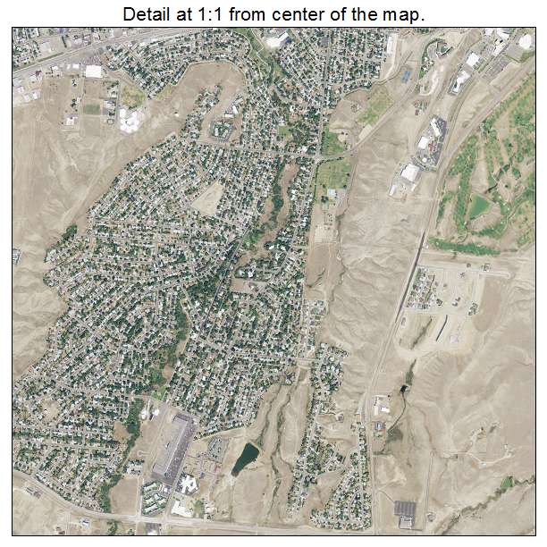 Casper, Wyoming aerial imagery detail