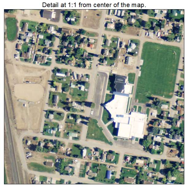 Cokeville, Wyoming aerial imagery detail