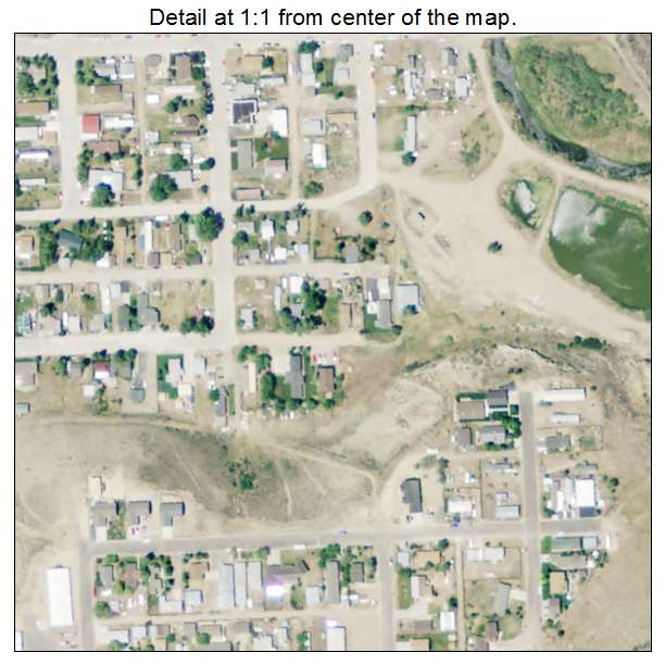 Diamondville, Wyoming aerial imagery detail