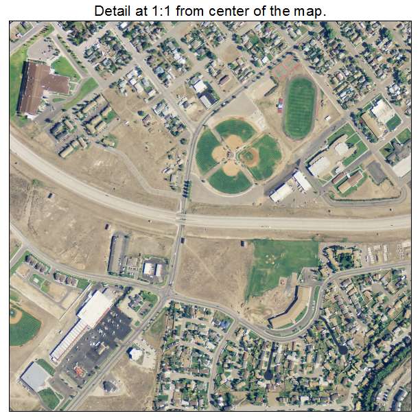 Evanston, Wyoming aerial imagery detail