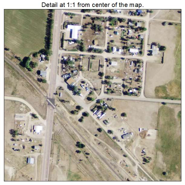 Hawk Springs, Wyoming aerial imagery detail
