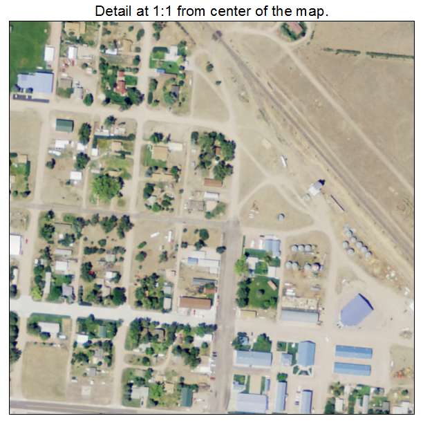 La Grange, Wyoming aerial imagery detail