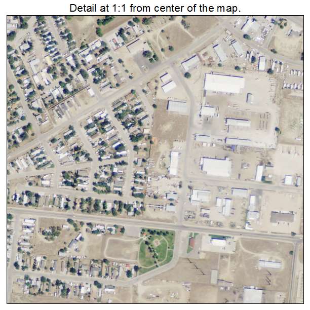 Mills, Wyoming aerial imagery detail
