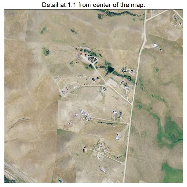 Parkman, Wyoming aerial imagery detail
