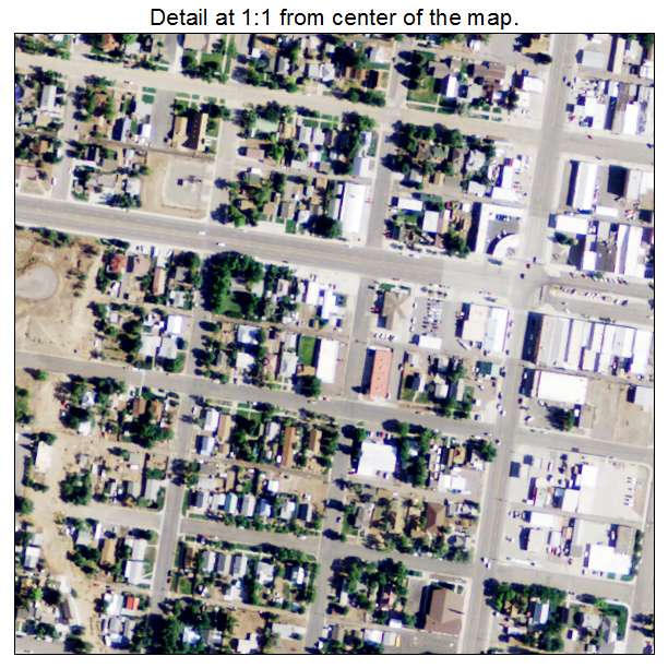 Thermopolis, Wyoming aerial imagery detail