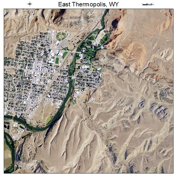 East Thermopolis, WY air photo map