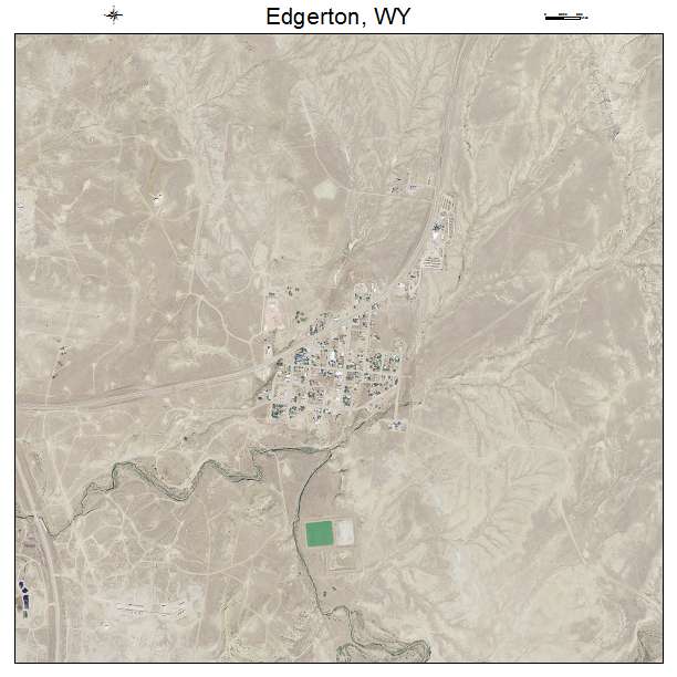 Edgerton, WY air photo map