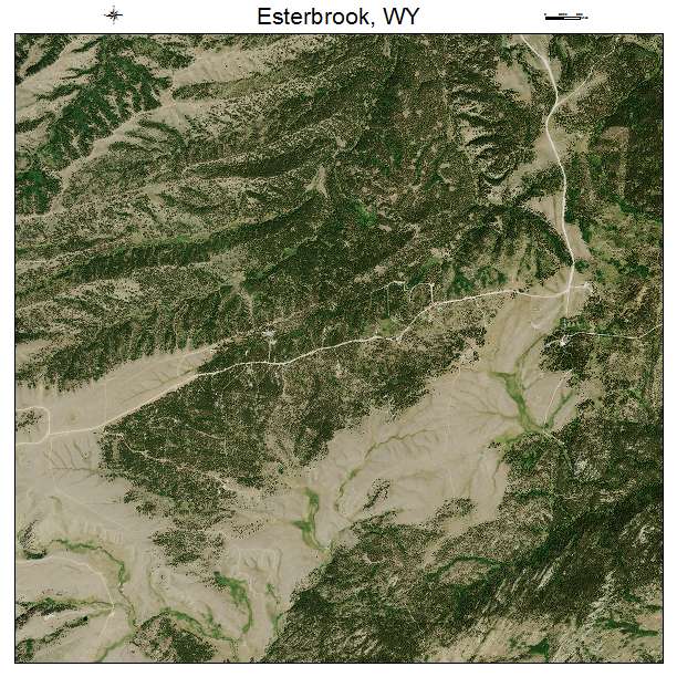 Esterbrook, WY air photo map
