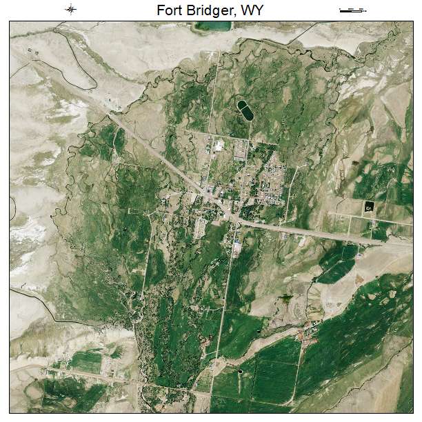 Fort Bridger, WY air photo map