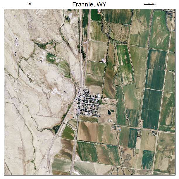 Frannie, WY air photo map