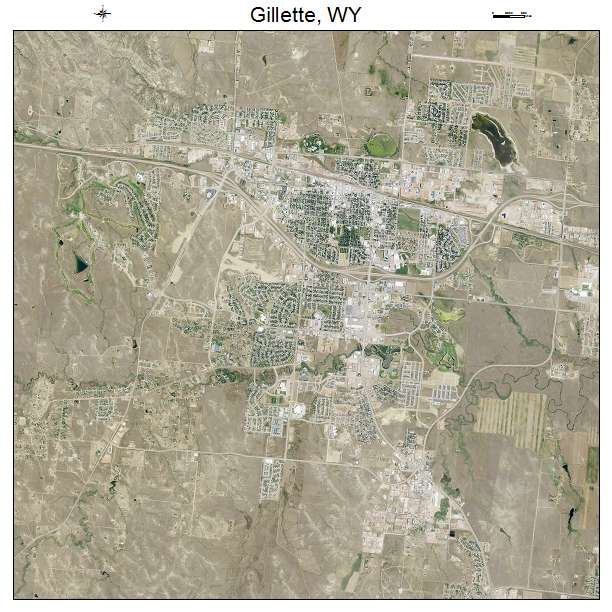 Gillette, WY air photo map