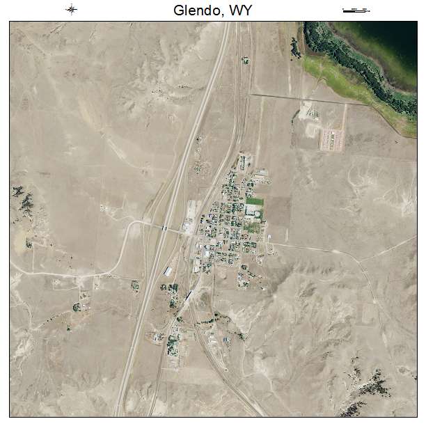 Glendo, WY air photo map