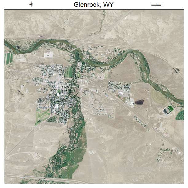 Glenrock, WY air photo map