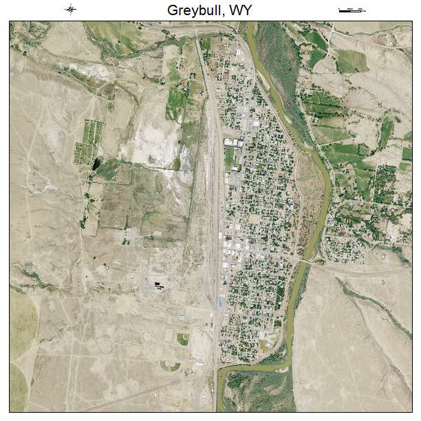 Greybull, WY air photo map